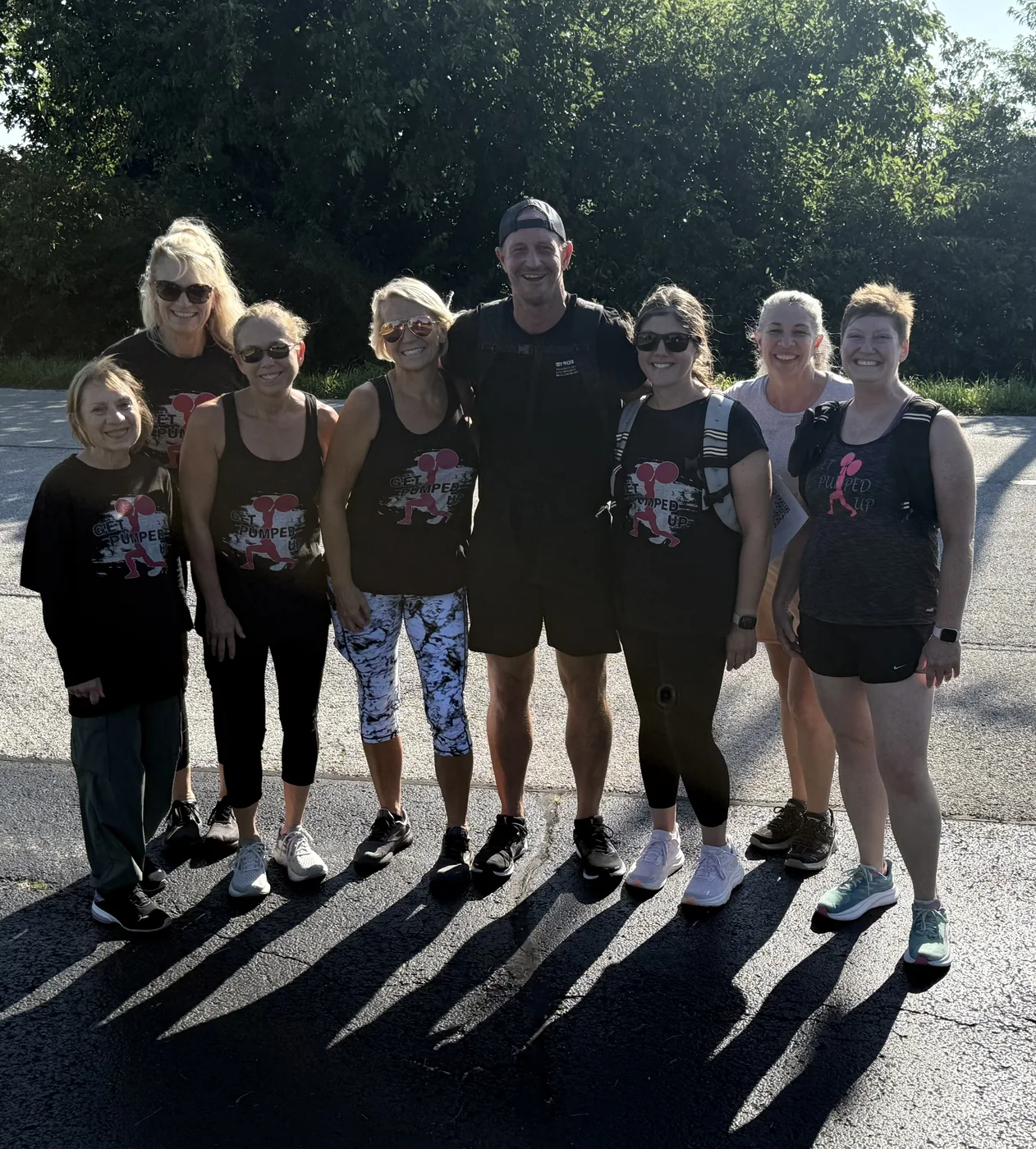 Get Pumped Up participants together after the Hinckley 5K ruck