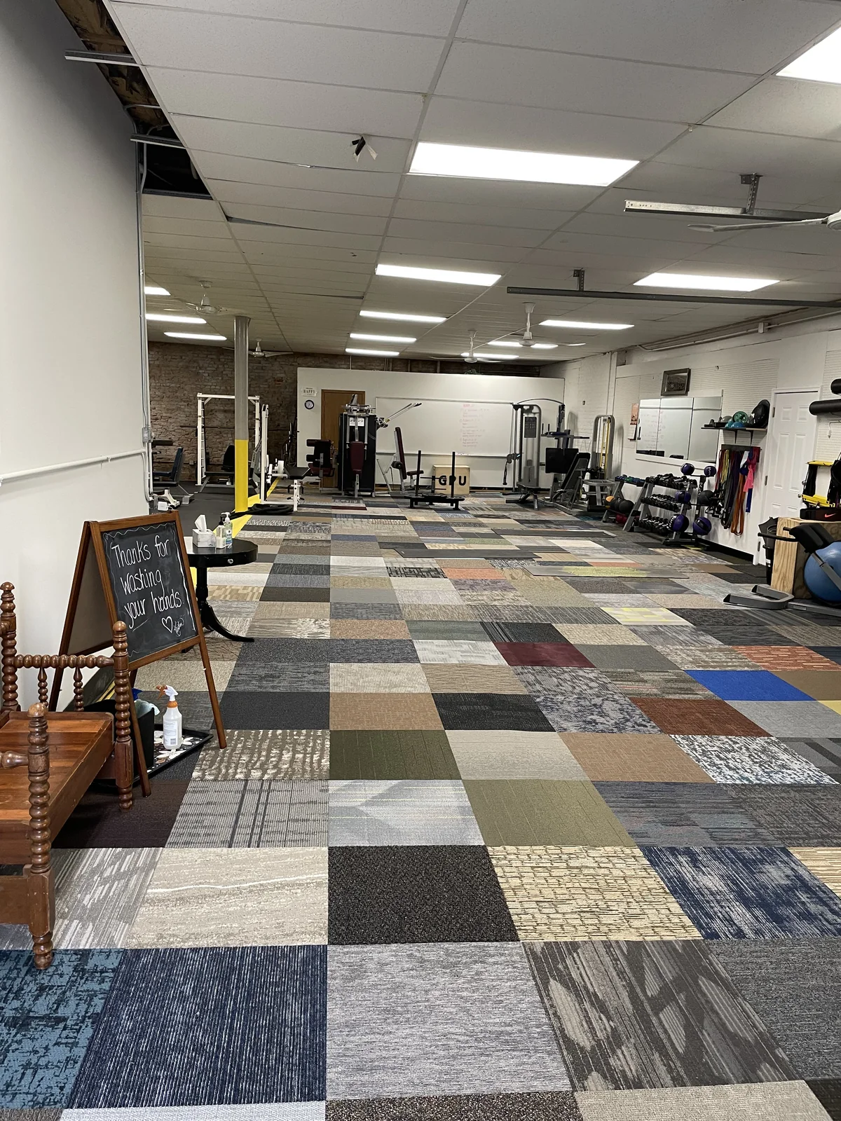 Interior view of the private Get Pumped Up fitness studio
